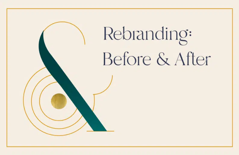 Rebranding: before and after