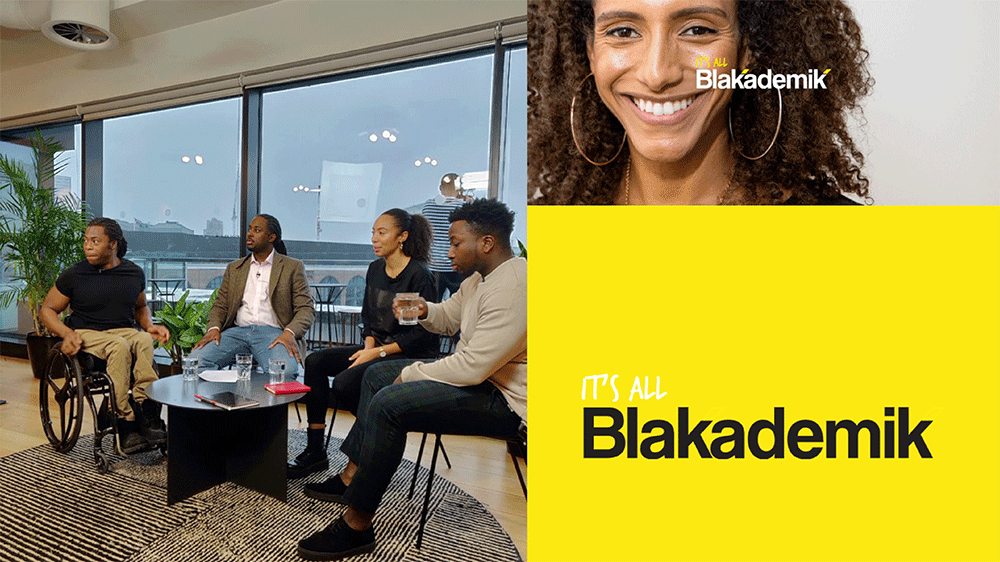 Conversion Marketing agency Drew+Rose developed the branding, website, digital and printed collateral, comms strategy for client Blakademik - GIF