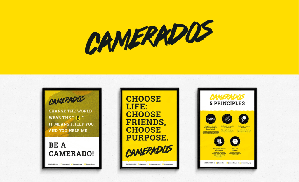 Conversion Marketing agency Drew+Rose created the rebrand and website for social change movement organisation Camerados - GIF
