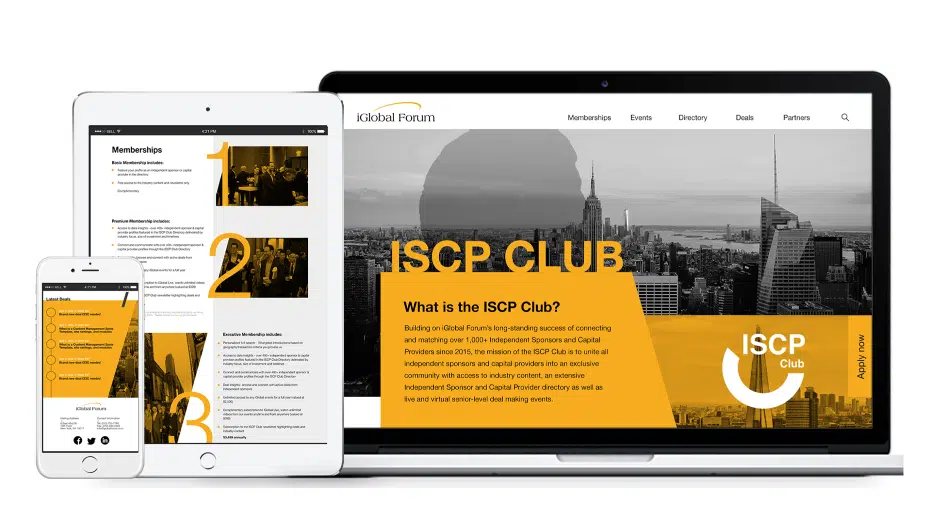 Conversion Marketing agency Drew+Rose built a new sub-brand and online platform for client iGlobal Forum