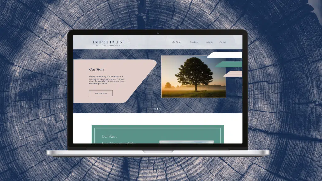 Conversion Marketing agency Drew+Rose created the website for client Harper Talent